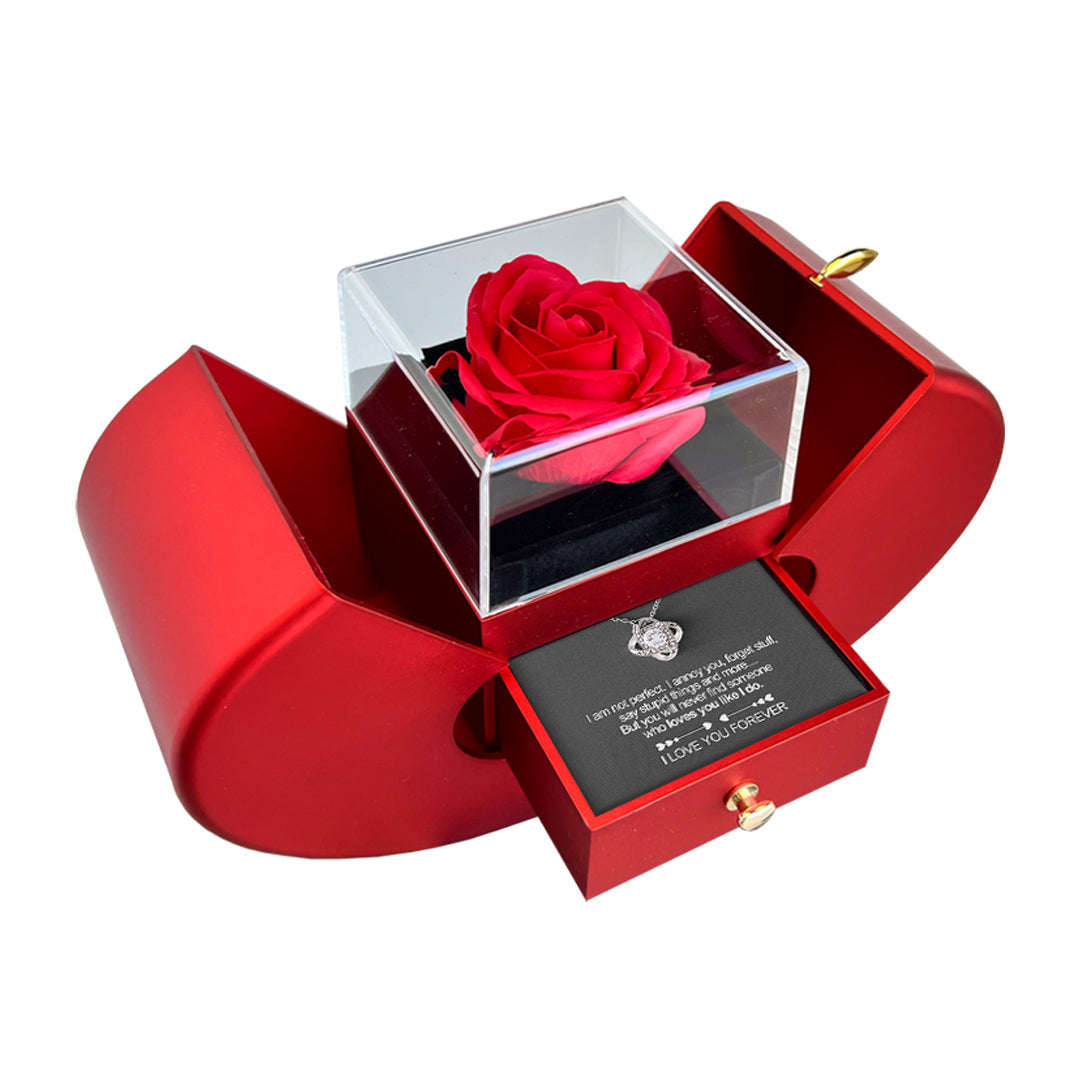 Eternal Rose Box - With Real Rose & Necklace